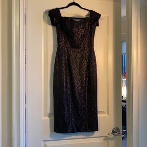Bailey Black Sequin DRESS THE POPULATION S…